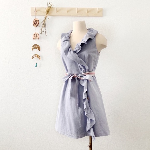 milly ruffle wrap dress